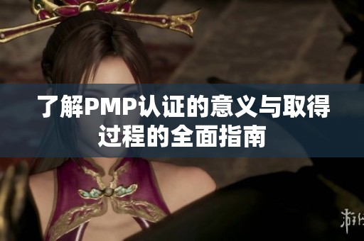 了解PMP认证的意义与取得过程的全面指南