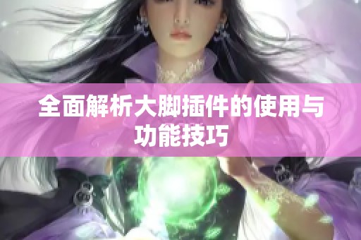 全面解析大脚插件的使用与功能技巧