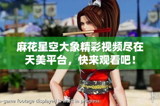 麻花星空大象精彩视频尽在天美平台，快来观看吧！