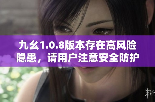 九幺1.0.8版本存在高风险隐患，请用户注意安全防护措施