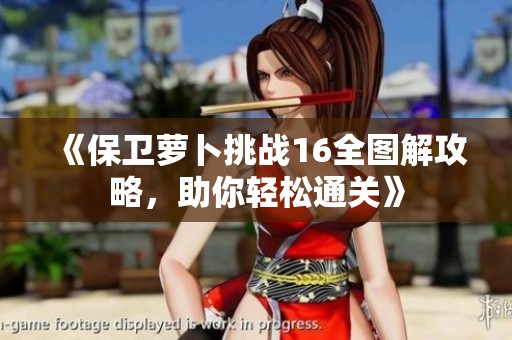 《保卫萝卜挑战16全图解攻略，助你轻松通关》