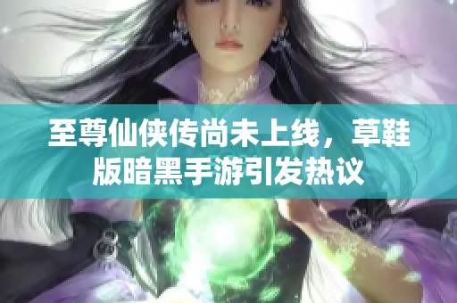 至尊仙侠传尚未上线，草鞋版暗黑手游引发热议