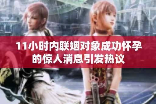 11小时内联姻对象成功怀孕的惊人消息引发热议