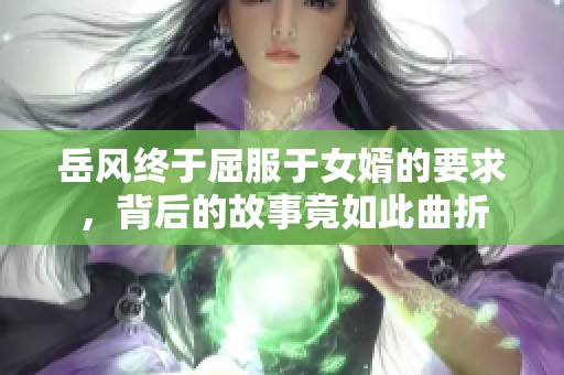岳风终于屈服于女婿的要求，背后的故事竟如此曲折