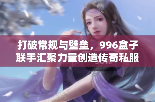 打破常规与壁垒，996盒子联手汇聚力量创造传奇私服新纪元