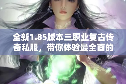 全新1.85版本三职业复古传奇私服，带你体验最全面的游戏乐趣