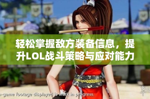 轻松掌握敌方装备信息，提升LOL战斗策略与应对能力