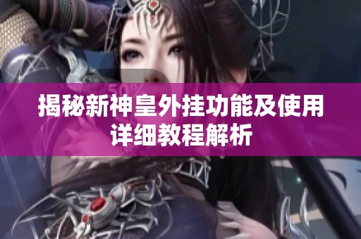 揭秘新神皇外挂功能及使用详细教程解析