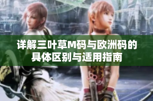 详解三叶草M码与欧洲码的具体区别与适用指南