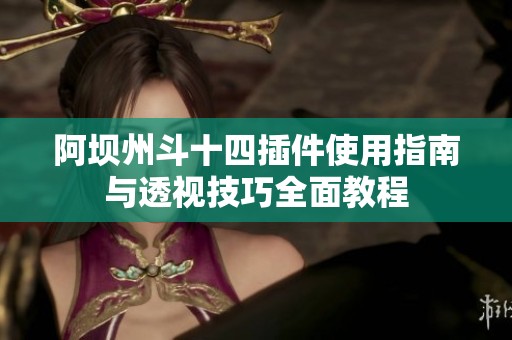 阿坝州斗十四插件使用指南与透视技巧全面教程