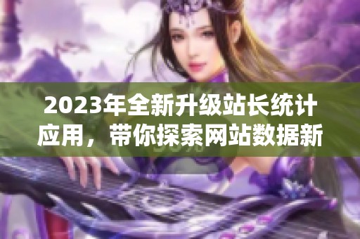 2023年全新升级站长统计应用，带你探索网站数据新体验