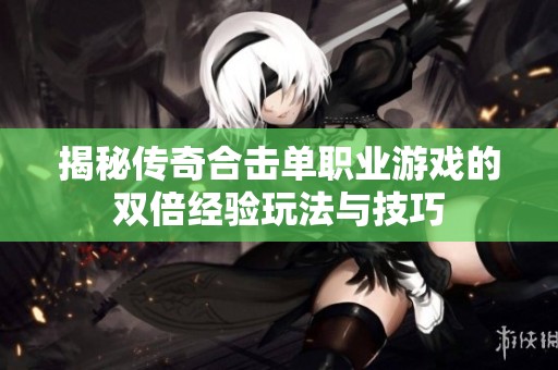 揭秘传奇合击单职业游戏的双倍经验玩法与技巧