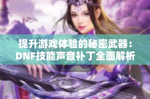 提升游戏体验的秘密武器：DNF技能声音补丁全面解析