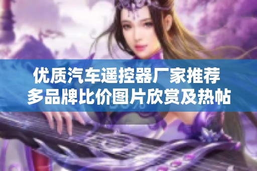优质汽车遥控器厂家推荐 多品牌比价图片欣赏及热帖讨论