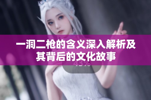 一洞二枪的含义深入解析及其背后的文化故事