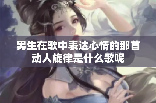 男生在歌中表达心情的那首动人旋律是什么歌呢