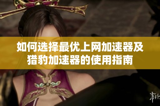 如何选择最优上网加速器及猎豹加速器的使用指南