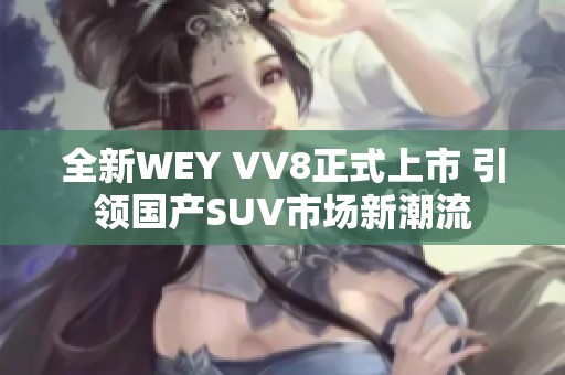 全新WEY VV8正式上市 引领国产SUV市场新潮流