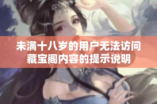 未满十八岁的用户无法访问藏宝阁内容的提示说明