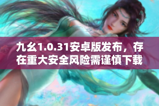 九幺1.0.31安卓版发布，存在重大安全风险需谨慎下载