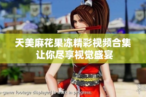 天美麻花果冻精彩视频合集 让你尽享视觉盛宴