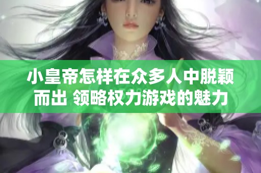 小皇帝怎样在众多人中脱颖而出 领略权力游戏的魅力