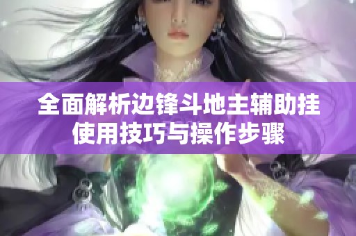 全面解析边锋斗地主辅助挂使用技巧与操作步骤