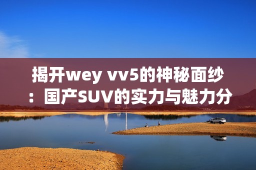 揭开wey vv5的神秘面纱：国产SUV的实力与魅力分析