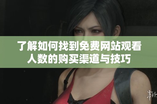 了解如何找到免费网站观看人数的购买渠道与技巧