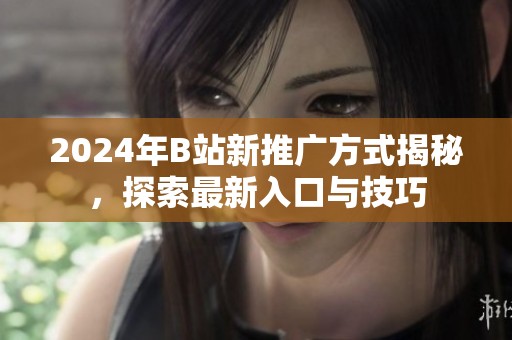2024年B站新推广方式揭秘，探索最新入口与技巧