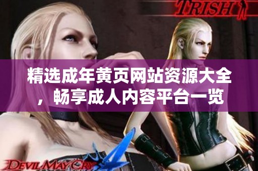 精选成年黄页网站资源大全，畅享成人内容平台一览
