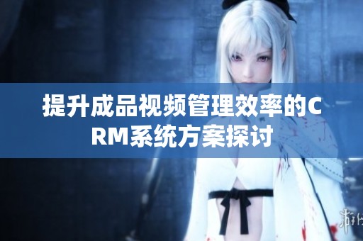 提升成品视频管理效率的CRM系统方案探讨