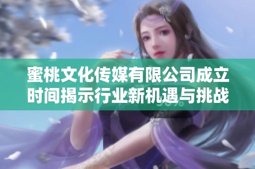 蜜桃文化传媒有限公司成立时间揭示行业新机遇与挑战