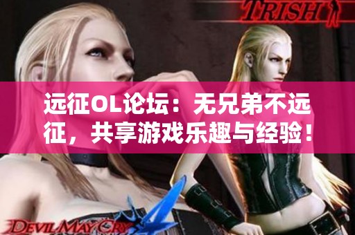 远征OL论坛：无兄弟不远征，共享游戏乐趣与经验！