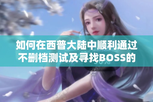 如何在西普大陆中顺利通过不删档测试及寻找BOSS的攻略