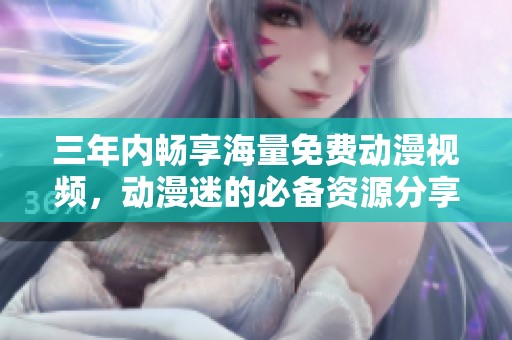 三年内畅享海量免费动漫视频，动漫迷的必备资源分享