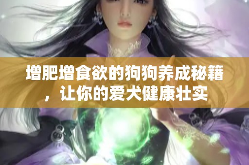 增肥增食欲的狗狗养成秘籍，让你的爱犬健康壮实
