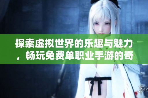 探索虚拟世界的乐趣与魅力，畅玩免费单职业手游的奇妙之旅