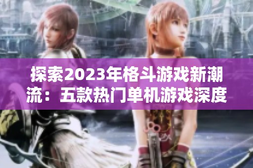 探索2023年格斗游戏新潮流：五款热门单机游戏深度评测