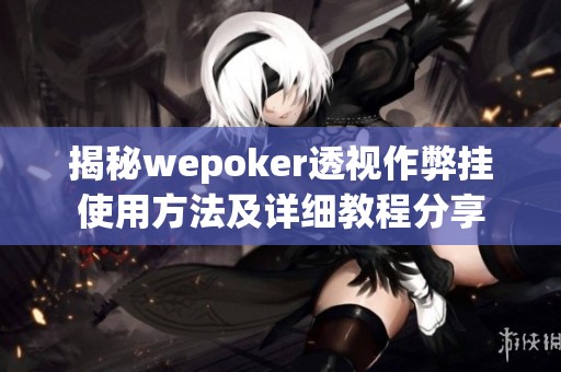 揭秘wepoker透视作弊挂使用方法及详细教程分享